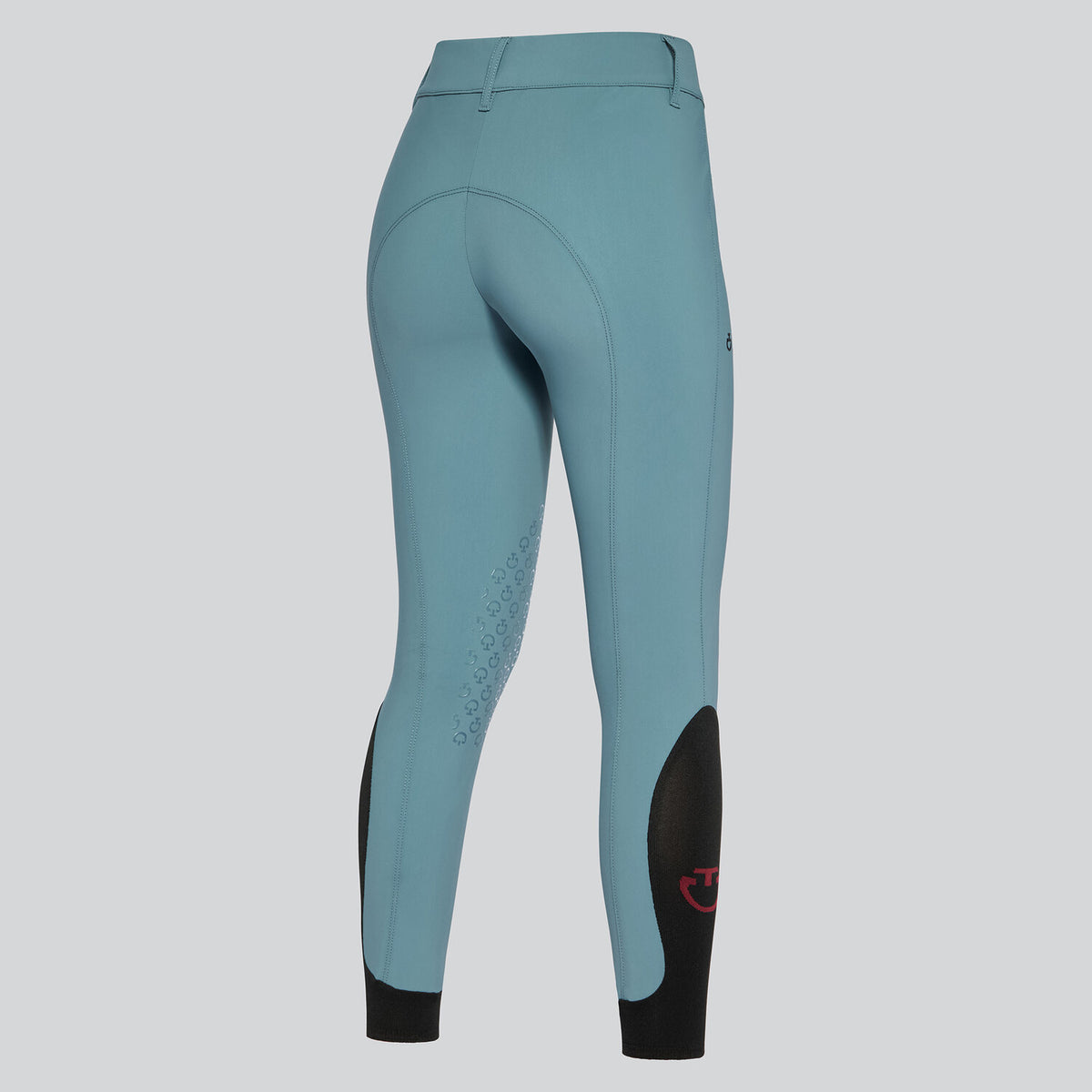 Cavalleria Toscana Women's American Knee Grip Breeches - Petroleum, back view | Malvern Saddlery