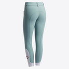 Cavalleria Toscana Women's American Knee Grip Breeches - Light Teal Green, back view | Malvern Saddlery