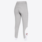 Cavalleria Toscana Women's American Knee Grip Breeches - Light Grey, back view | Malvern Saddlery