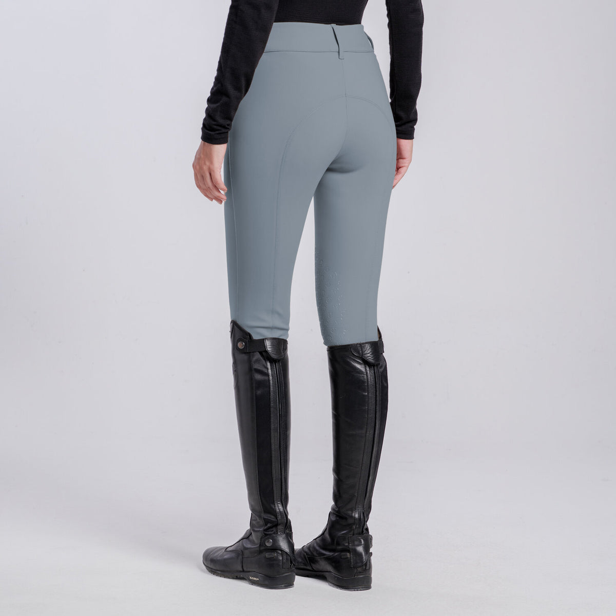 Cavalleria Toscana Women's American Knee Grip Breeches - Windward Blue, back view | Malvern Saddlery