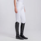 Cavalleria Toscana Women's American Full Grip Breeches - White, front view on model | Malvern Saddlery