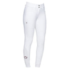 Cavalleria Toscana Women's American Full Grip Breeches - White, front view | Malvern Saddlery