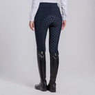 Cavalleria Toscana Women's American Full Grip Breeches - Navy, back view | Malvern Saddlery