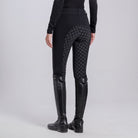 Cavalleria Toscana Women's American Full Grip Breeches - Black, back view | Malvern Saddlery