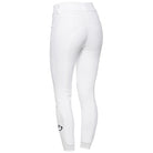 Cavalleria Toscana Women's Team High Waist Full Grip Breeches - White, back view | Malvern Saddlery