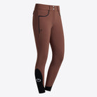 Cavalleria Toscana Women's High Waist Knee Grip Breeches - Mink, front view | Malvern Saddlery
