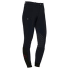 Cavalleria Toscana Kids' Logo Knee Grip Breeches - Navy, front view | Malvern Saddlery
