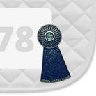 Dubois Cheval Show Number Pin Charms - Sold as Pair - Sparkly Blue Ribbon | Malvern Saddlery