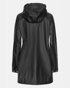 Ilse Jacobsen Spring-Summer Raincoat - Black, back view| Women's Outerwear | Malvern Saddlery