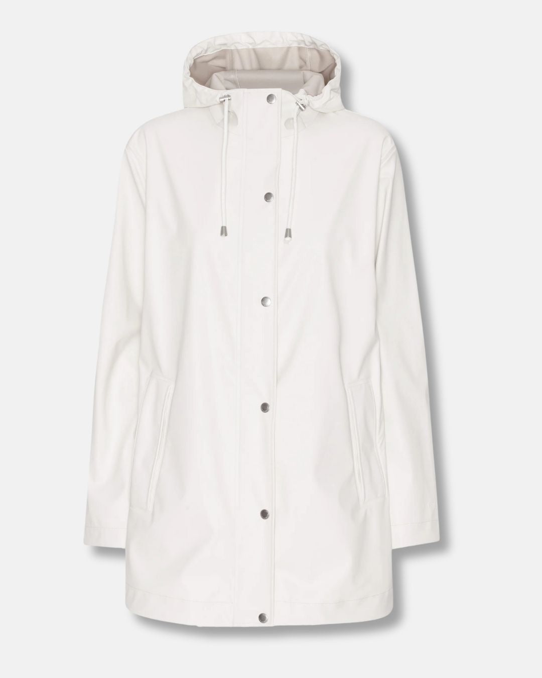 Ilse Jacobsen Spring-Summer Raincoat - Milk White | Women's Outerwear | Malvern Saddlery