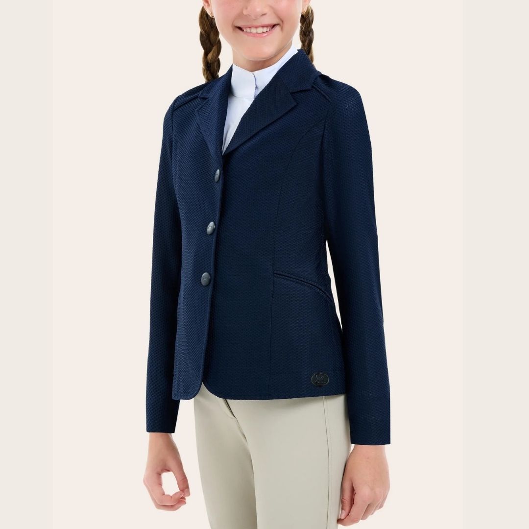 RJ Classics Addison Air Jr Mesh Girls Show Coat - Navy | Young Rider Competition Apparel | Malvern Saddlery