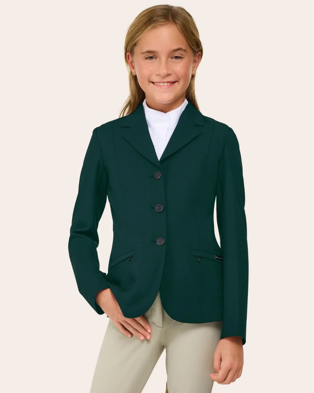 RJ Classics Sloane Jr Girls Show Coat - Hunter Green | Young Rider | Malvern Saddlery