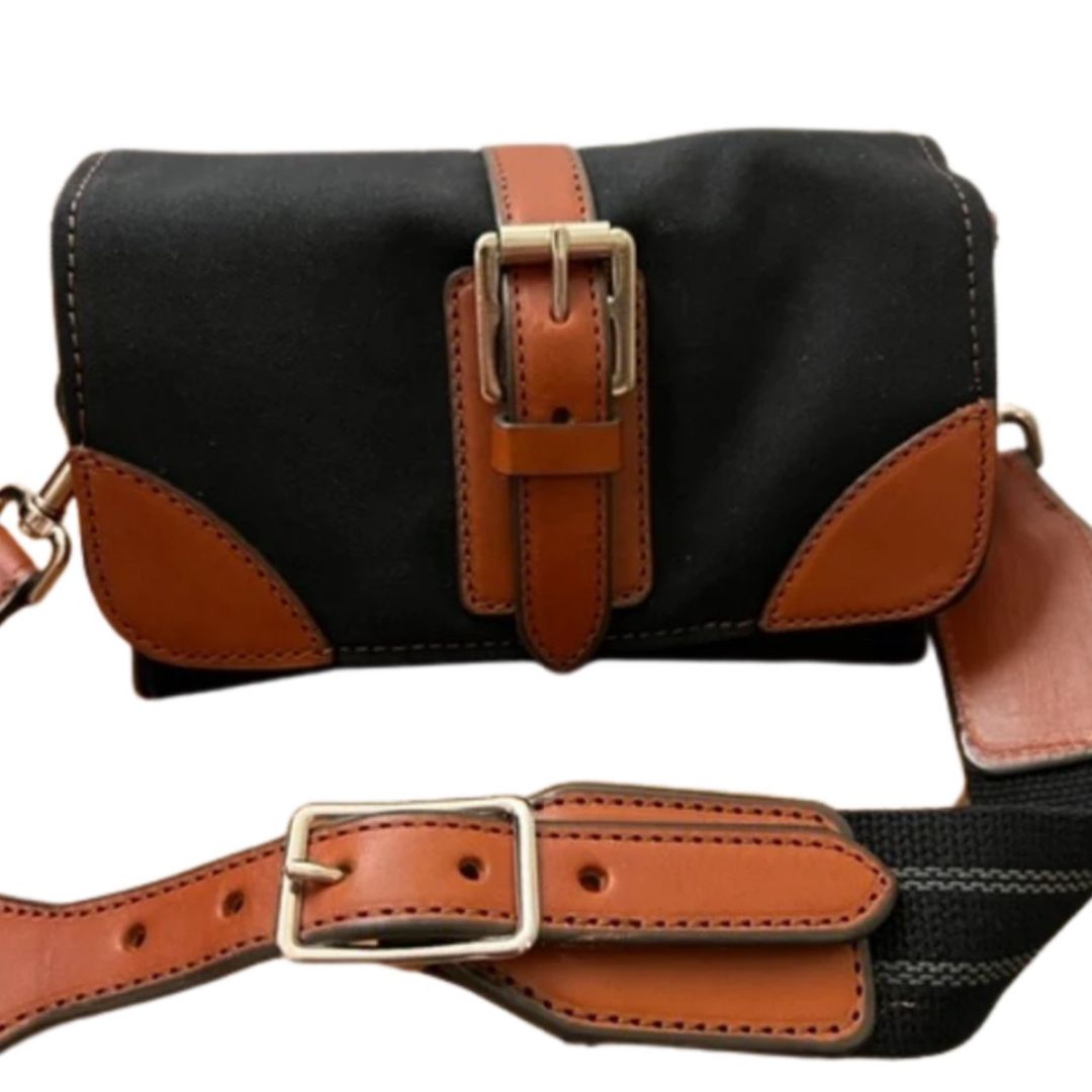 Rebecca Ray Racing Crossbody Bag - Black w Chesnut | Malvern Saddlery