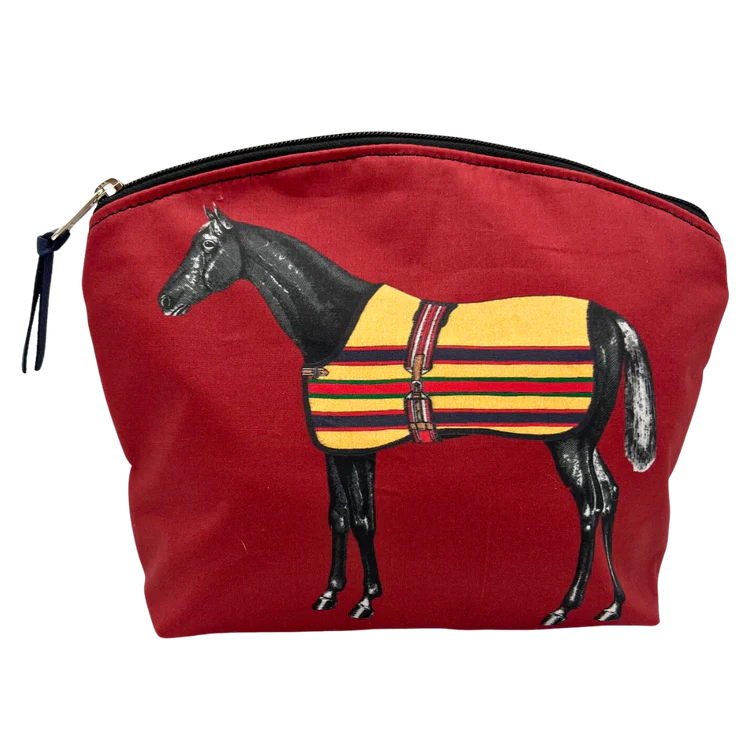 Rebecca Ray Red Lilly Oversized Cosmetic Bag | Malvern Saddlery