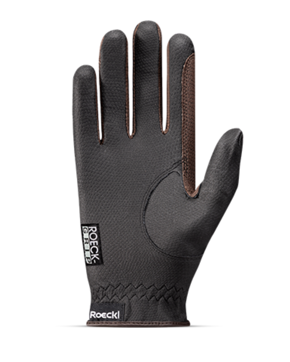 Roeckl Malta Grip Glove - Black/Mocha | Riding Accessories | Malvern Saddlery