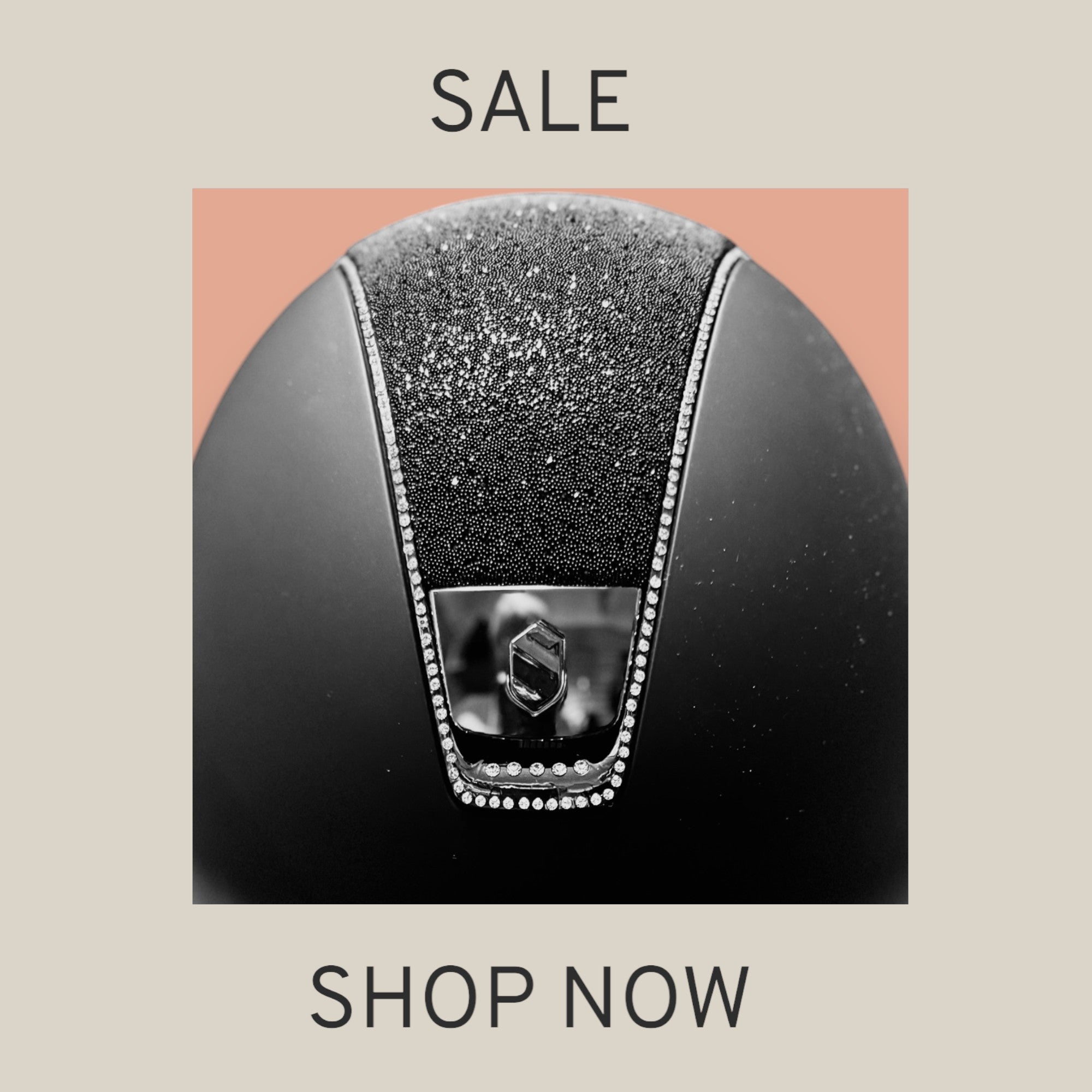 Samshield Helmets on Sale 25-50% off -black helmet detail with crystals shown | Malvern Saddlery