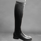 Sergio Grasso Colosseum Dressage Boot - Black Patent Upper - inside/zipper view | Malvern Saddlery