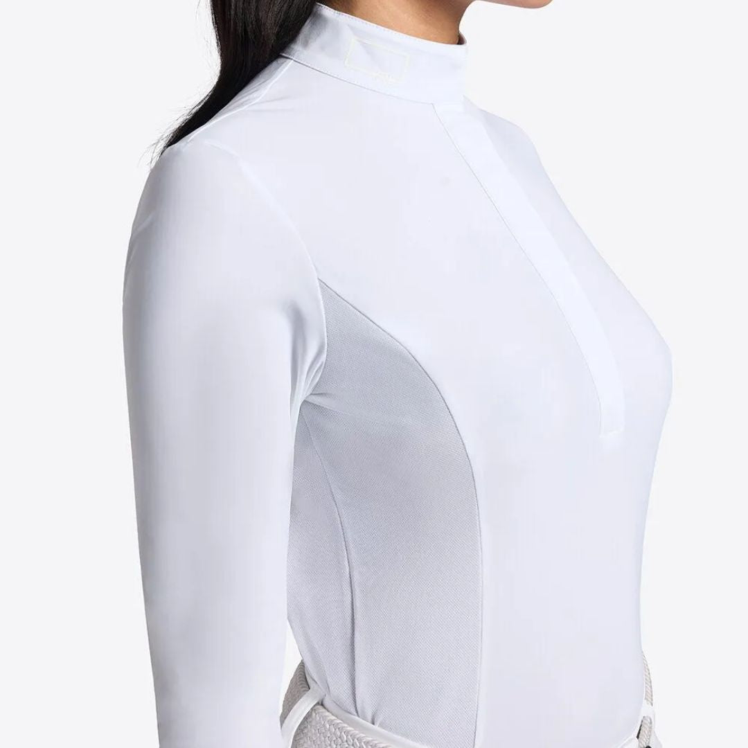 Rider's Gene Ladies Competition Shirt - White | Malvern Saddlery