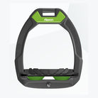 Flex-On SafeOn Safety Stirrups - Dk Gray, Green shock absorber, Green magnet | Malvern Saddlery