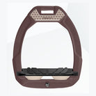 Flex-On Safe-On Stirrup; brown, milkshake, black flat regular footbed | Malvern Saddlery
