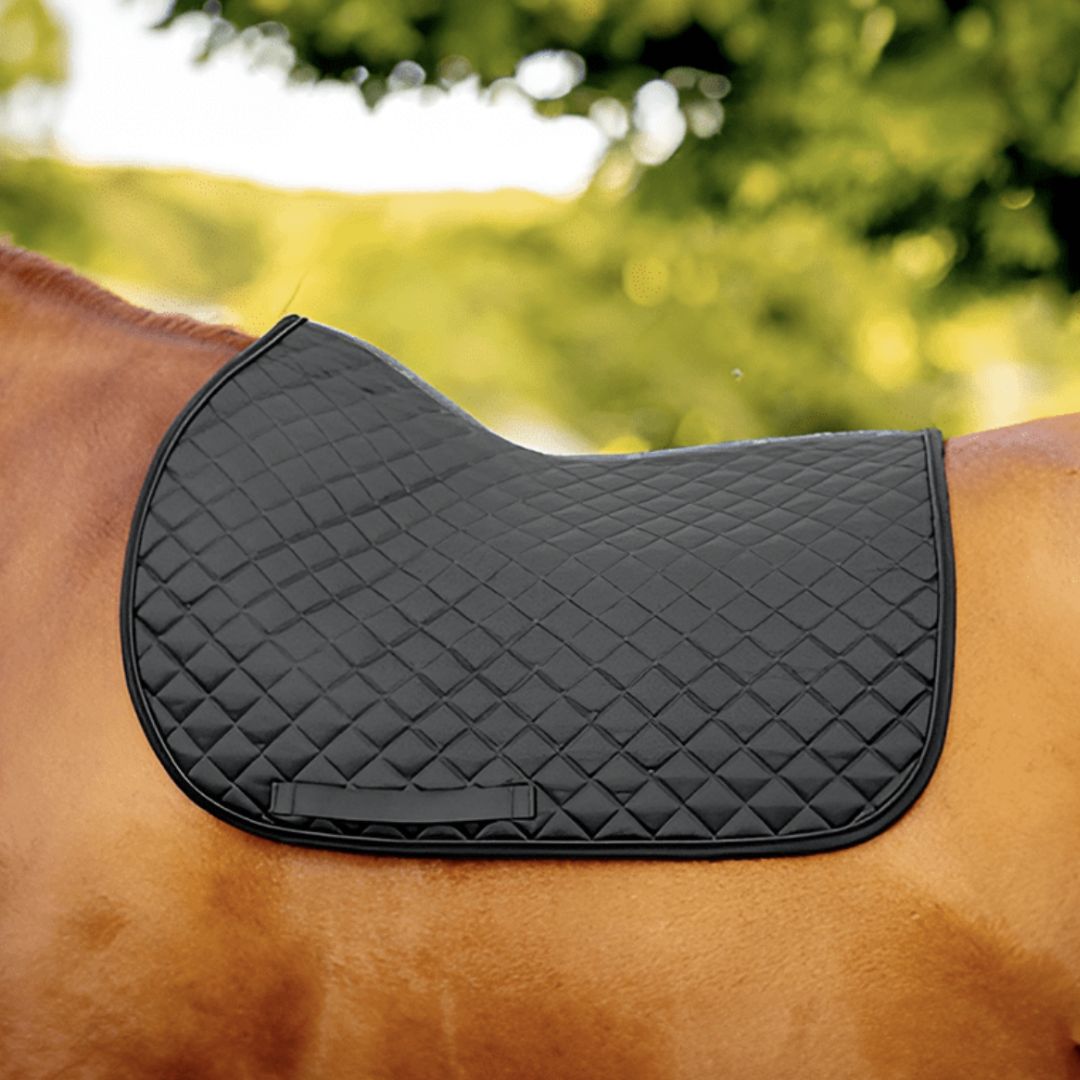 SP Rhodes Non Slip Jumper Saddle Pad - Black | Malvern Saddlery