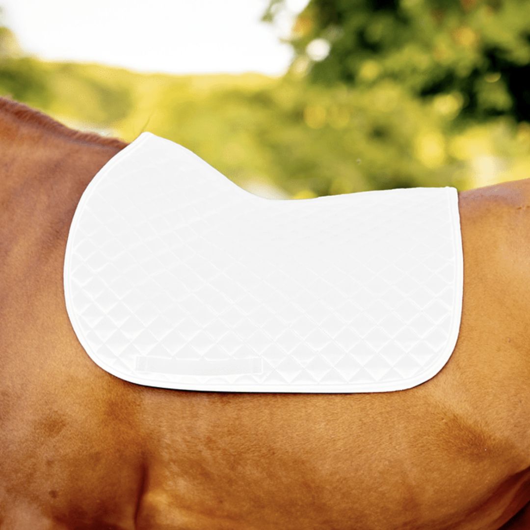 SP Rhodes Non Slip Jumper Saddle Pad - White | Malvern Saddlery