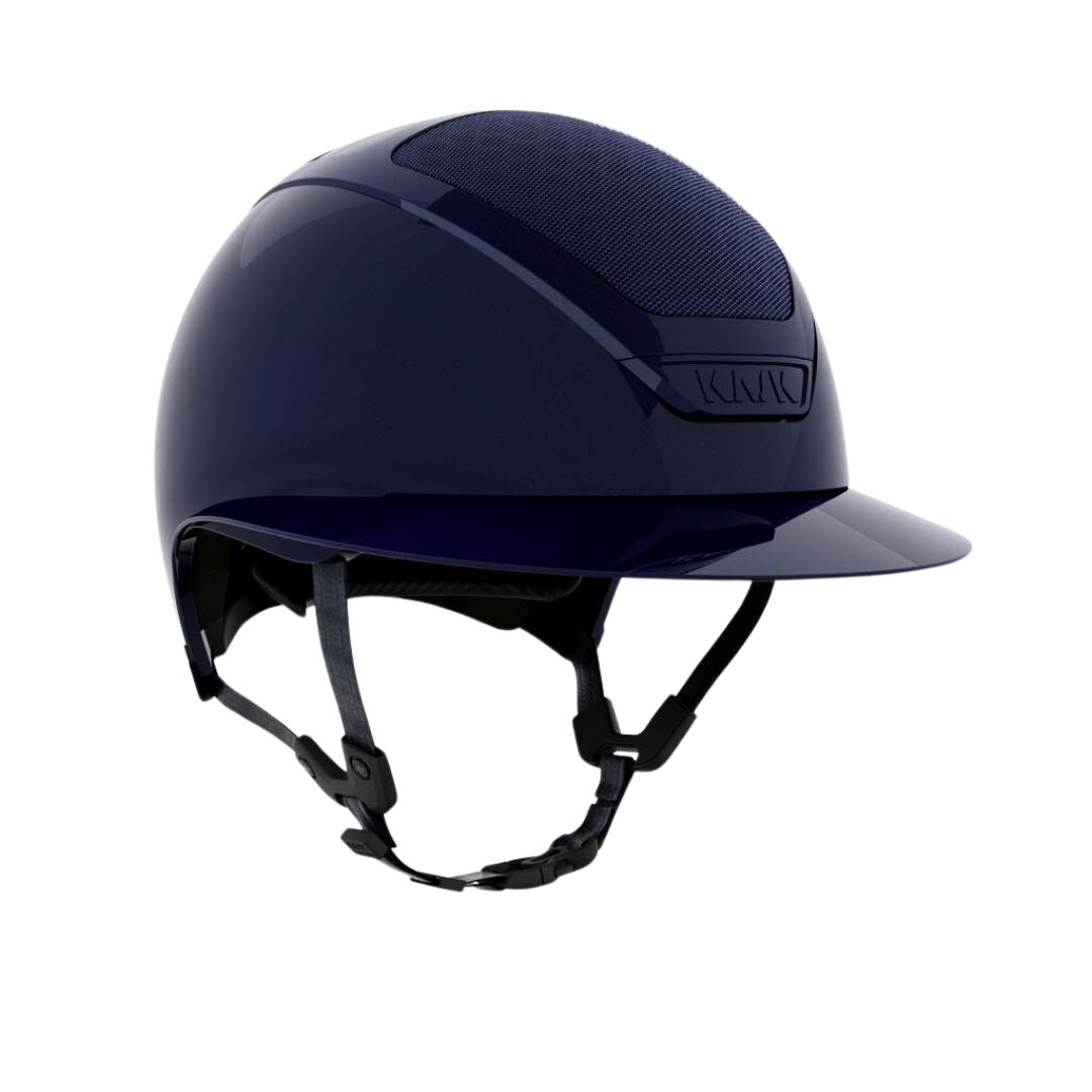 KASK Star Lady Pure Shine Equestrian Helmet - Atlantic Blue; on white background | English Riding Helmets | Malvern Saddlery