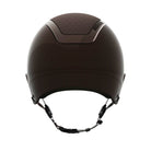 KASK Star Lady Pure Shine Equestrian Helmet - Espresso Brown; back view on white background | English Riding Helmets | Malvern Saddlery