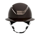 KASK Star Lady Pure Shine Equestrian Helmet - Espresso Brown; front view on white background | English Riding Helmets | Malvern Saddlery