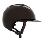 KASK Star Lady Pure Shine Equestrian Helmet - Espresso Brown; side view on white background | English Riding Helmets | Malvern Saddlery