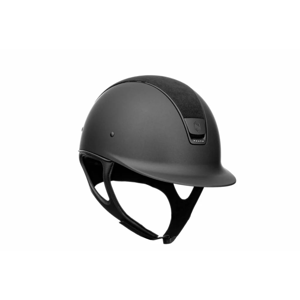 Samshield Shadow Matte Alcantara Top Helmet - shown with clear crystals | Malvern Saddlery