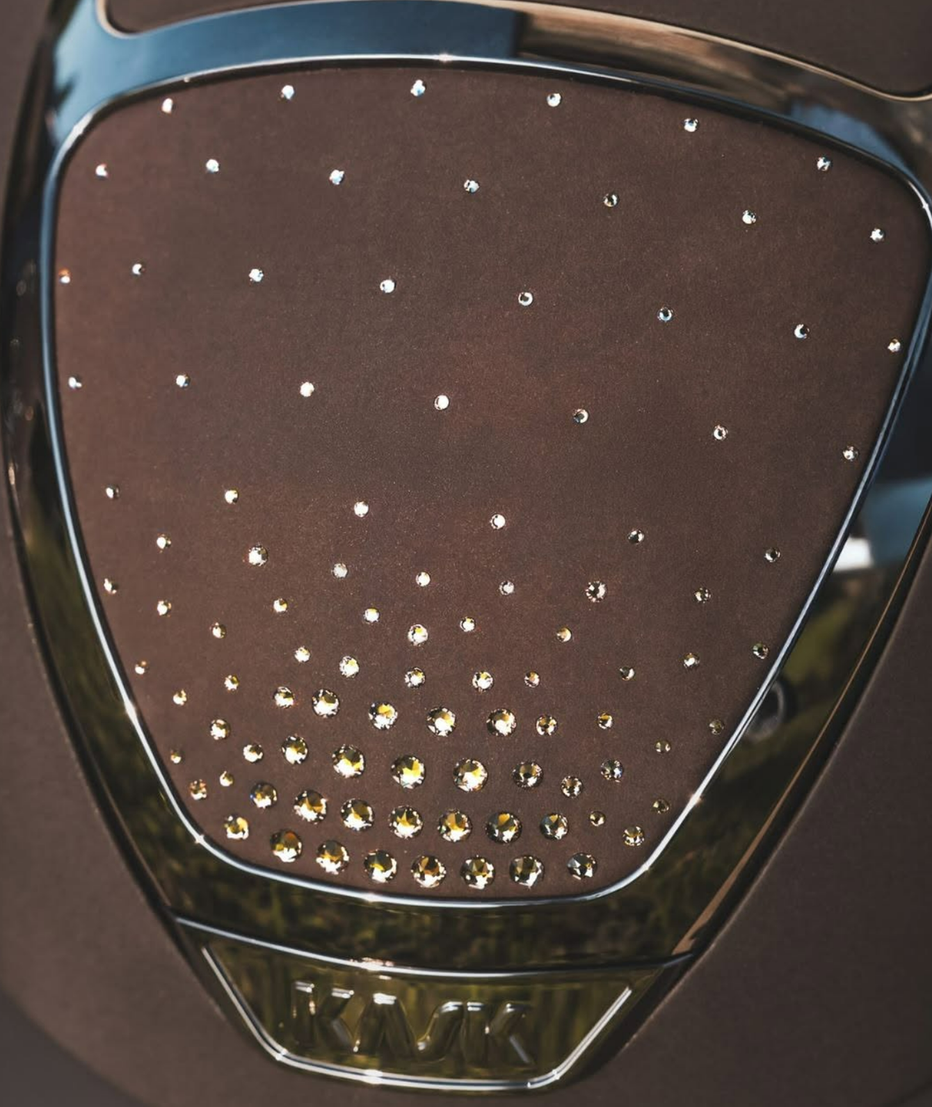 KASK Equestrian Anima Pattern - Brown with Passage Brown crystals helmet  | Malvern Saddlery