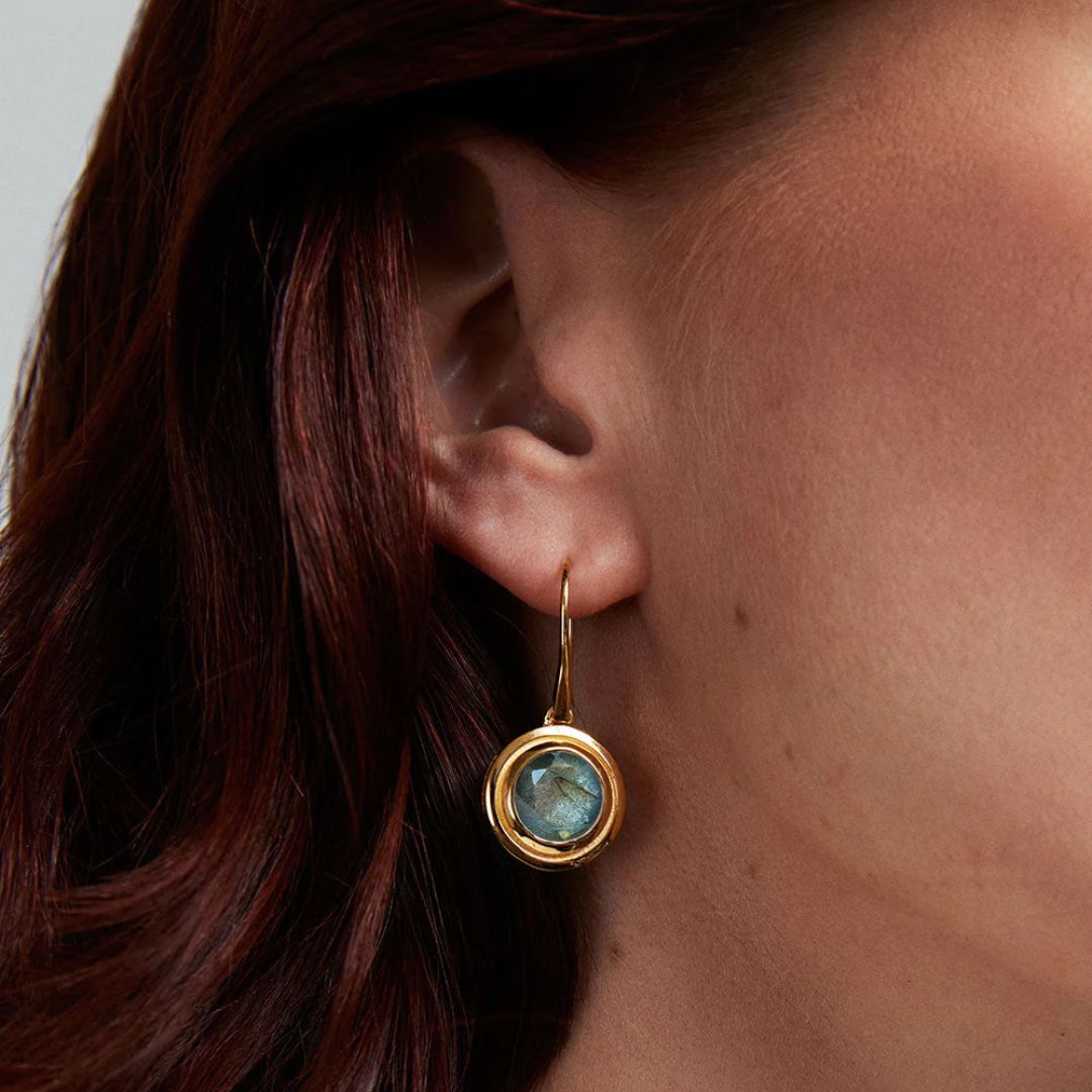 Dean Davidson Signet Gemstone Drop Earring - Labradorite | Malvern Saddlery