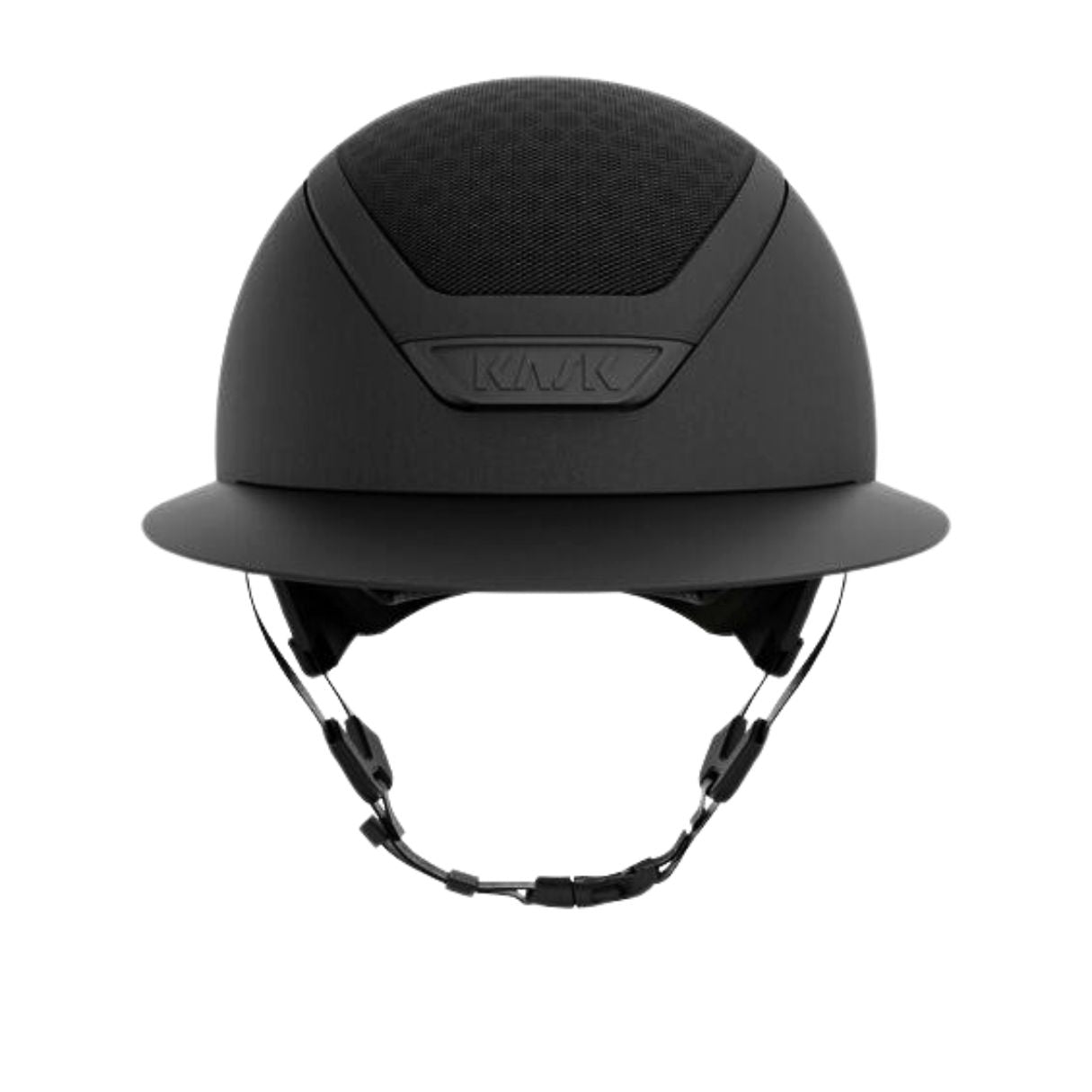 KASK Star Lady Hunter Equestrian Helmet - Black; front view on white background | Wide Brim Helmets | Malvern Saddlery