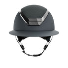 KASK Star Lady Chrome Equestrian Helmet - Anthracite Gray; front view on white background | Wide Brim English Riding Helmets | Malvern Saddlery