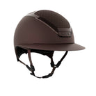 KASK Star Lady Chrome Equestrian Helmet - Brown; on white background | Wide Brim English Riding Helmets | Malvern Saddlery