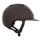 KASK Star Lady Chrome Equestrian Helmet - Brown; side view on white background | Wide Brim English Riding Helmets | Malvern Saddlery