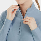 Horse Pilot Suntech Half-Zip Long Sleeve Shirt - Ashley Blue | Malvern Saddlery