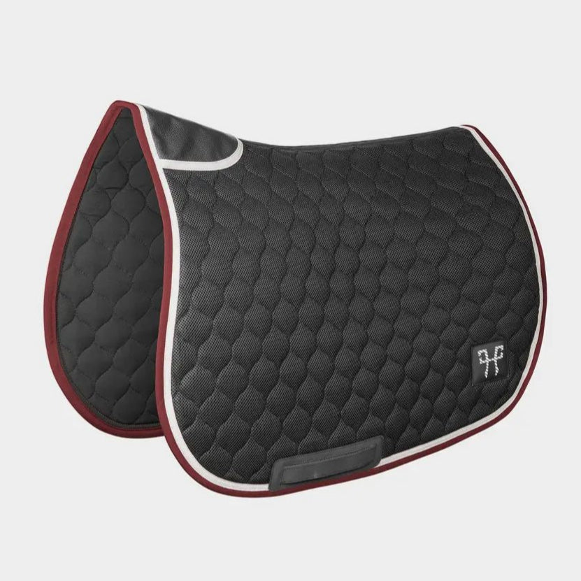 Horse Pilot Saddle Pad - Black/Burgundy | Malvern Saddlery