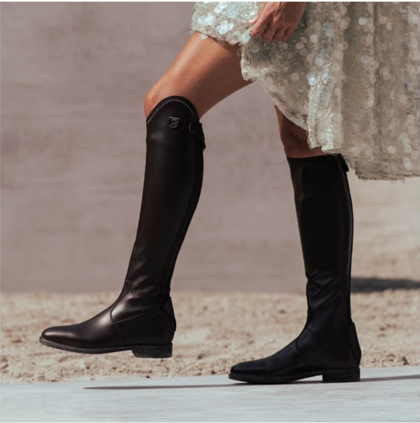 Tucci Time Sofia Brown Tall Riding Boot - lifestyle image | Malvern Saddlery