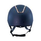 Tipperary Windsor MIPS® Equestrian Riding Helmet, navy with rose gold, back view | Malvern Saddlery