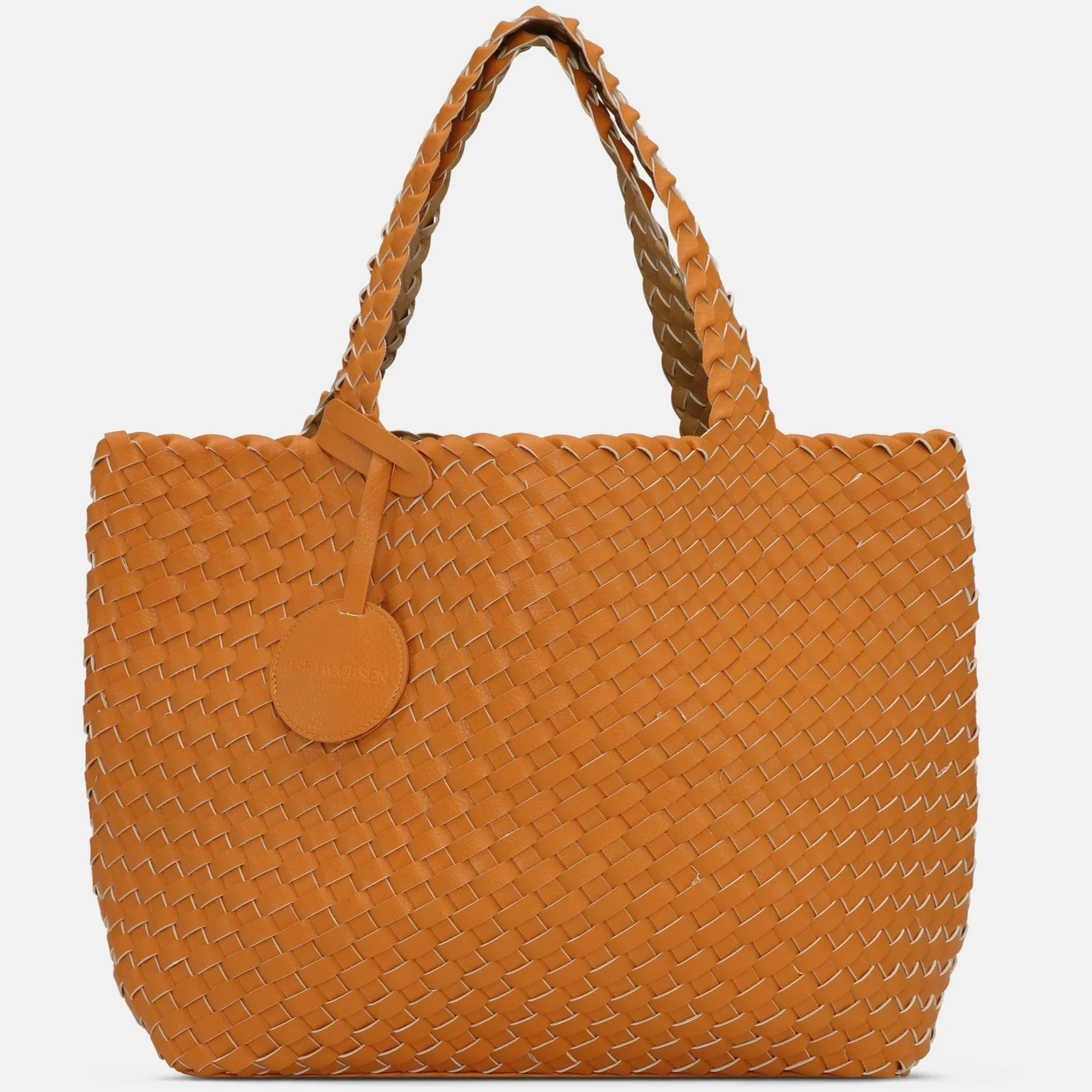 Leather reversible tote cheap