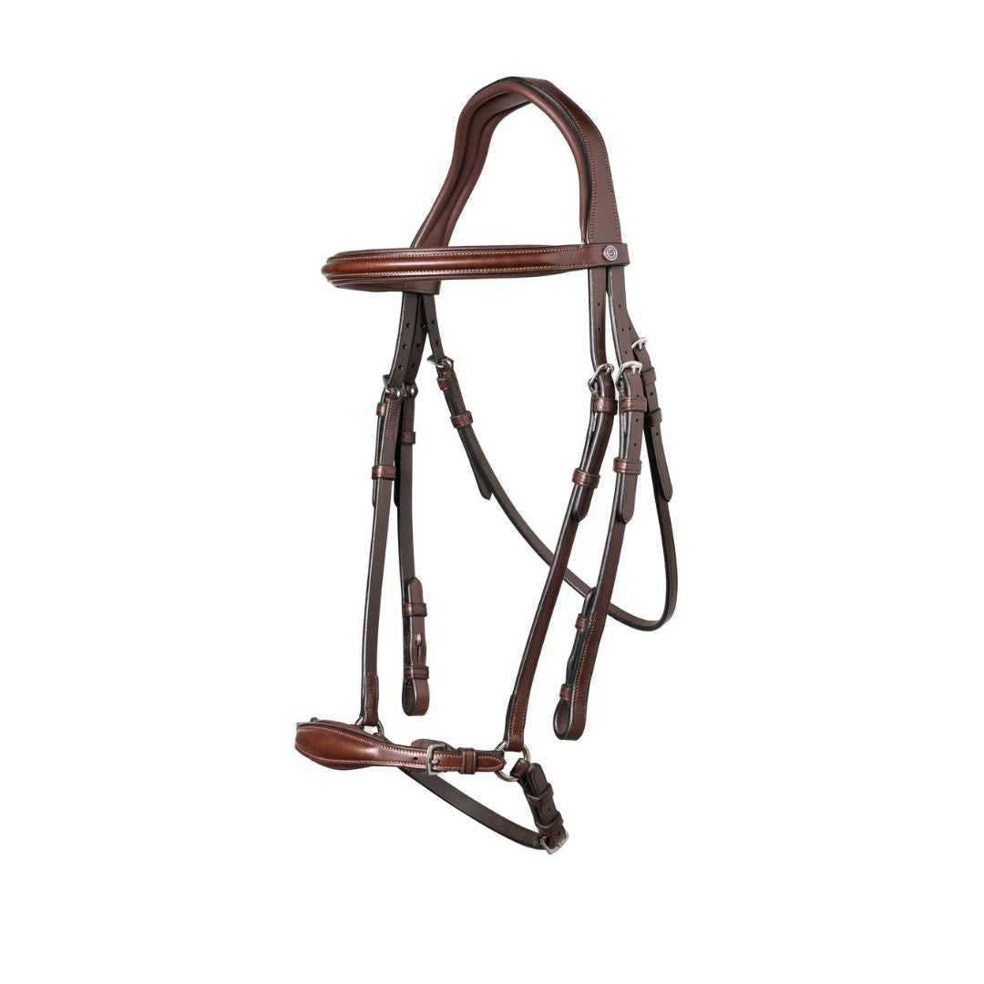 Trust Equestrian Barcelona Drop Noseband Jumper Bridle - Brown | Malvern Saddlery