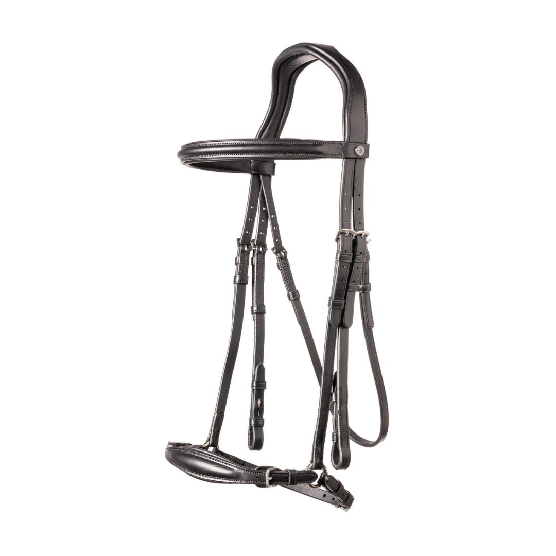 Trust Equestrian Barcelona Drop Noseband Dressage Bridle - Black | Malvern Saddlery