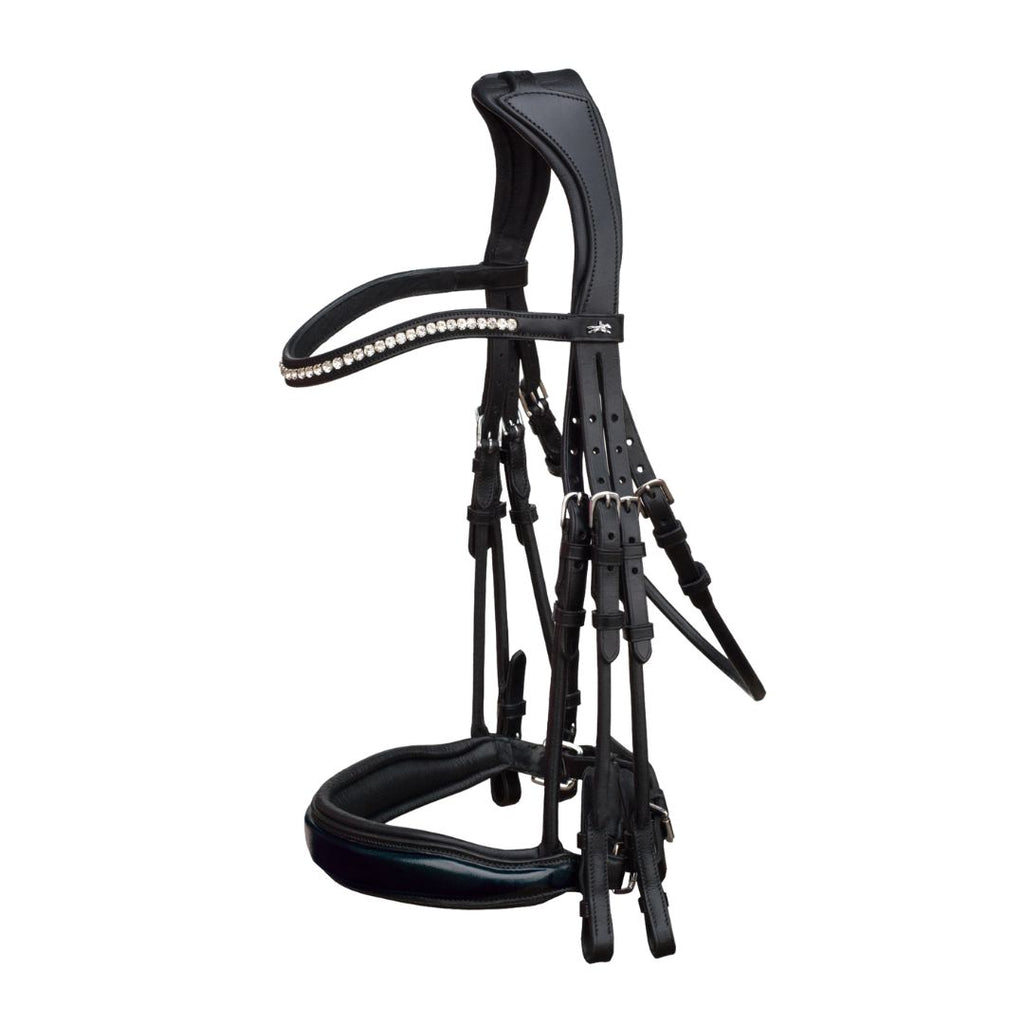 Schockemoehle Sports Venice Dressage Double Bridle - Black Patent | Malvern Saddlery