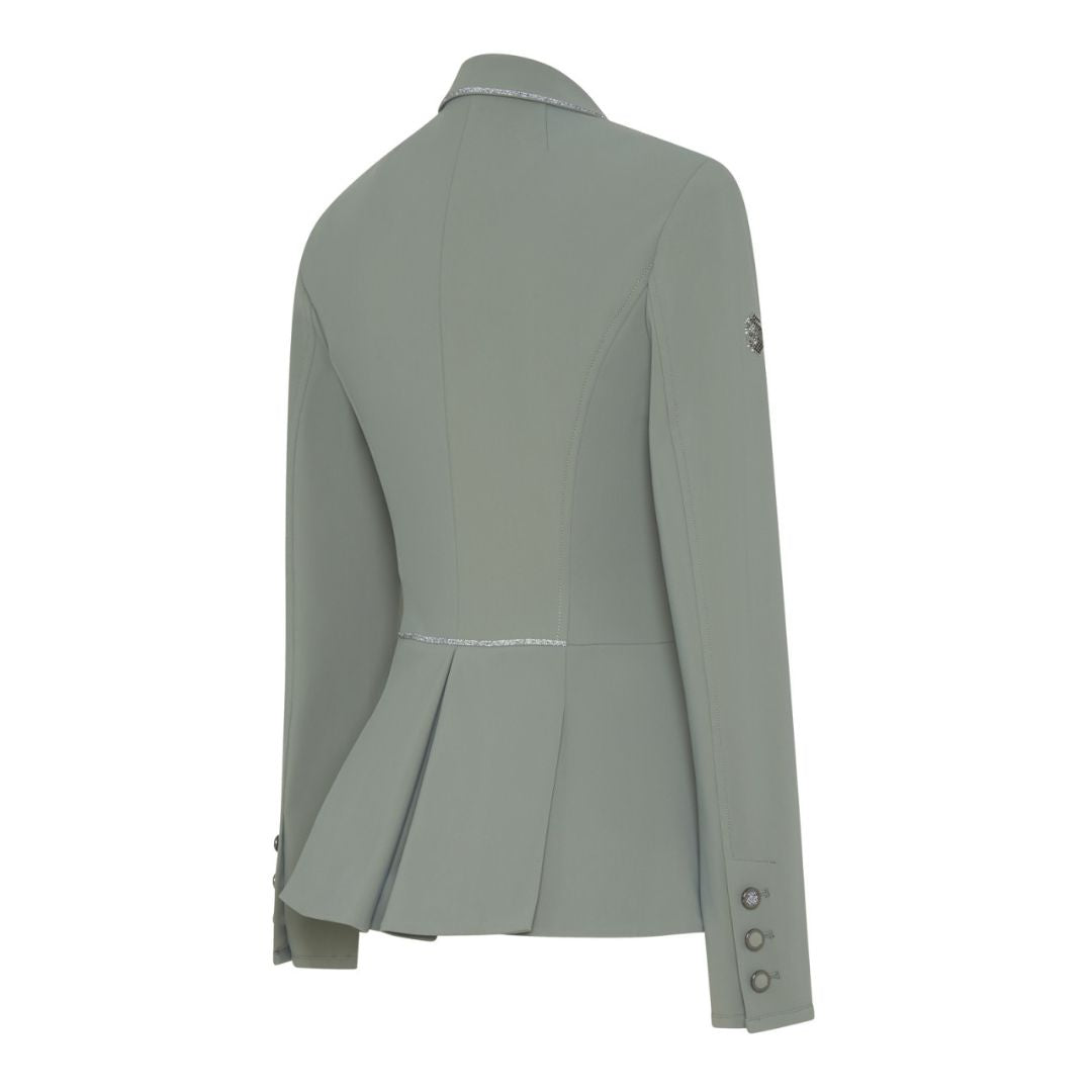 Samshield Victorine Show Jacket - Sea Spray, back view | Malvern Saddlery