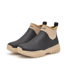 Pair of Woden Irene Waterproof Boots- Black/Coffee Cream on white background | Malvern Saddlery
