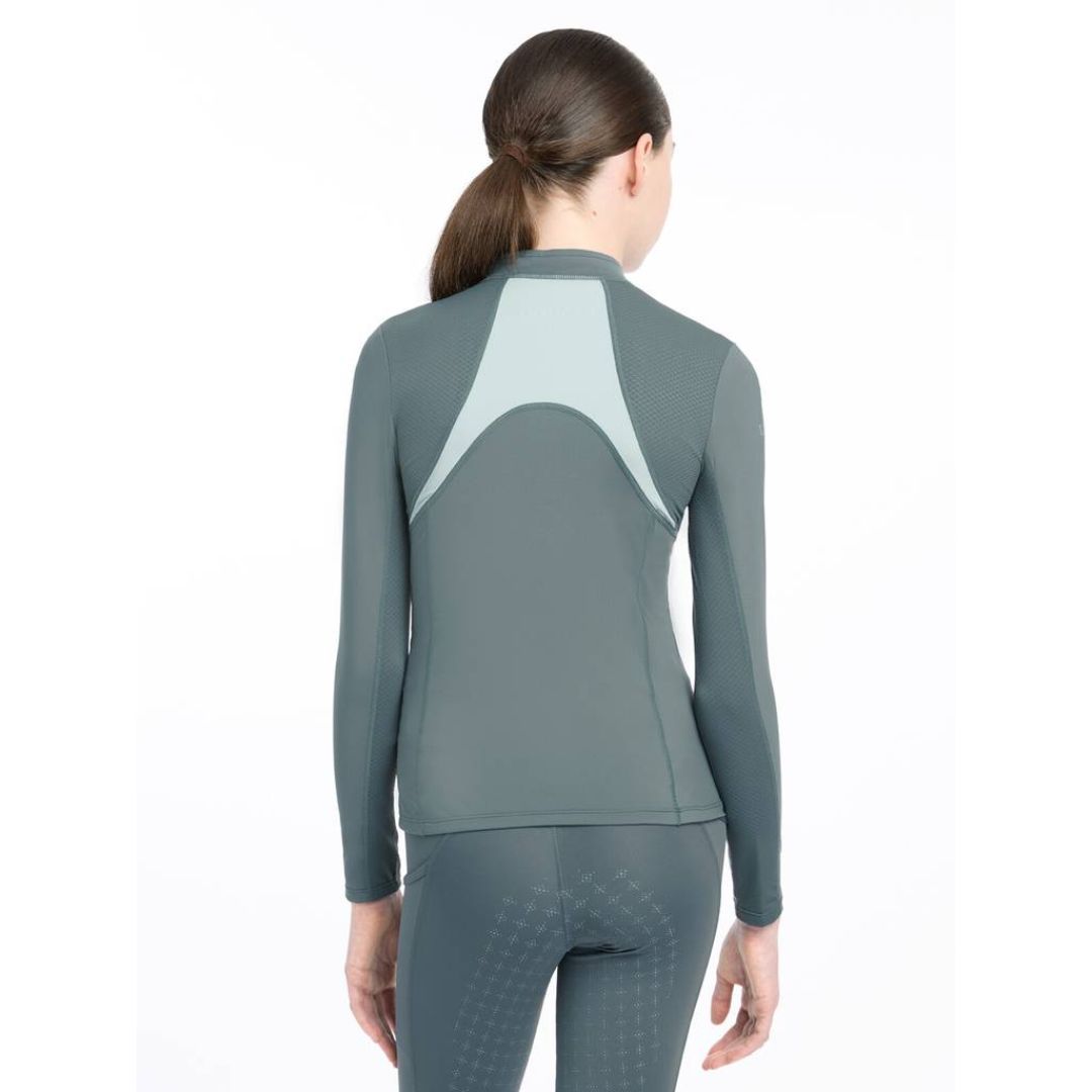 LeMieux Young Rider Mia Mesh Base Layer - Petrol, back view| Malvern Saddlery