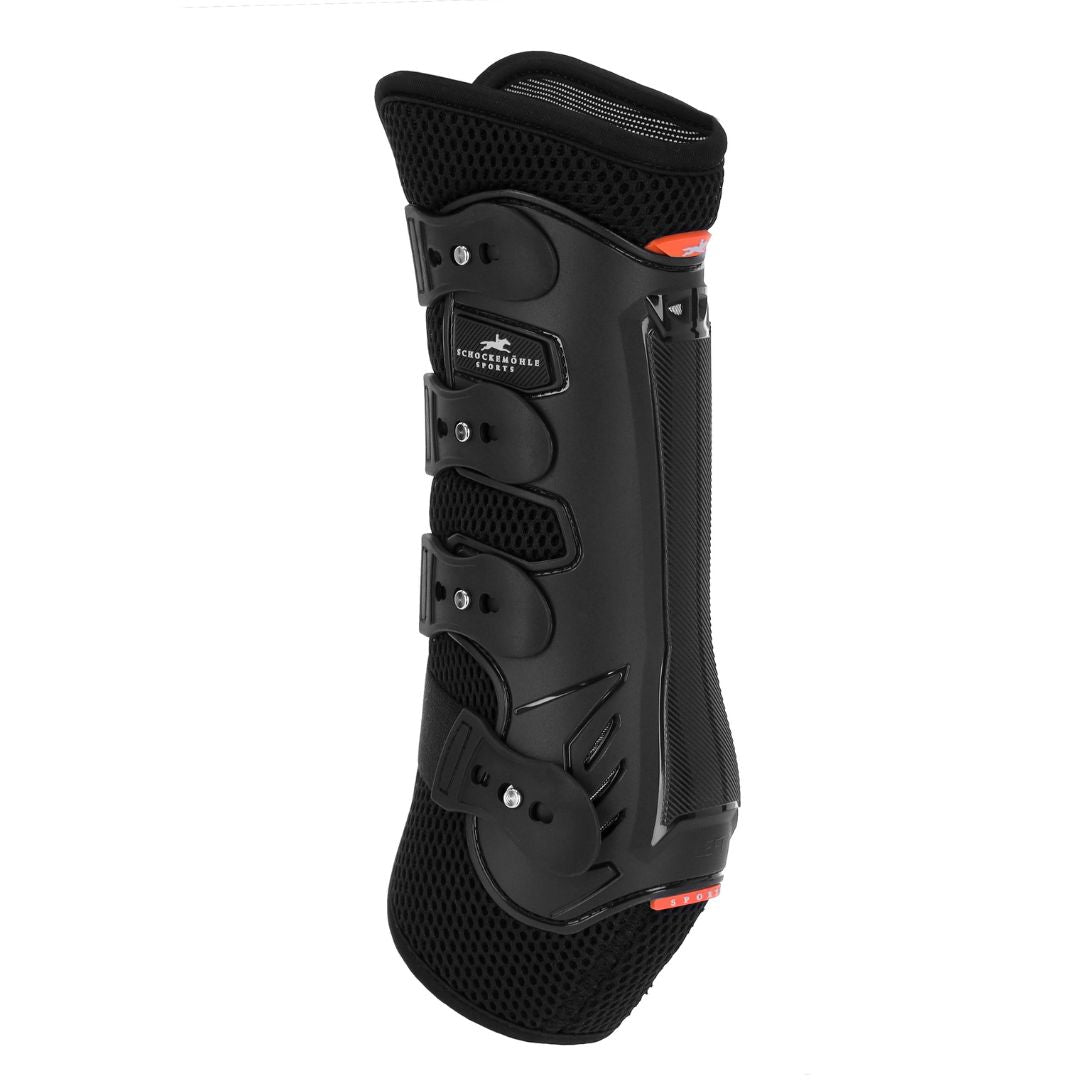 Schockemöhle Air Flow Dressage Tendon Boot -Black, hind boot | Malvern Saddlery