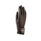 Brown Aubrion Aero FlexFit riding glove with breathable open-knit fabric for warm-weather riding